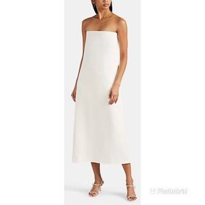 The Row Strapless Stretch Paola long dress in ivory NWT